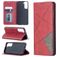 Mobigear Rhombus Slim Samsung Galaxy S21 Hülle Klapphülle - Rot