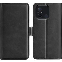Mobigear Slim Magnet Xiaomi Redmi 12C Hülle Klapphülle Geldbörse - Schwarz