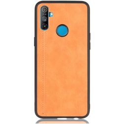 Mobigear Stitch Realme C3 Hülle Backcover - Orange