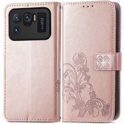 Mobigear Clover Xiaomi Mi 11 Ultra Klapphülle Portemonnaie - Roségold