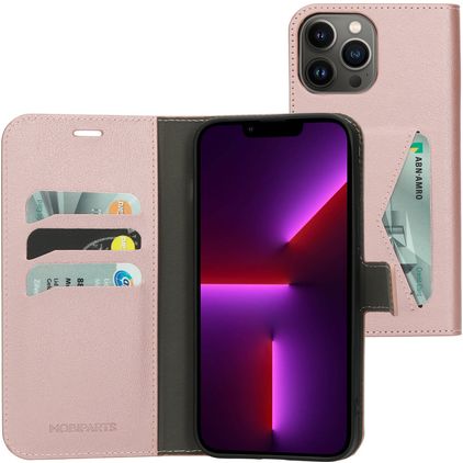 Mobiparts Classic Wallet iPhone 13 Pro Max Klapphülle Portemonnaie - Pink