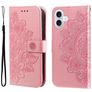 Mobigear Flowers iPhone 17 Hülle Klapphülle Geldbörse - Roségold