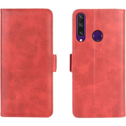 Mobigear Slim Magnet Huawei Y6p Hülle Klapphülle Geldbörse - Rot