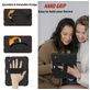 Mobigear SureGrip iPad 10 (2022) Stoßfeste Hardcase Hülle + Stifthalter + Schulterträger + Ständer - Schwarz