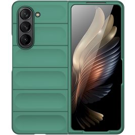 Mobigear Bumpy Samsung Galaxy Z Fold 5 Hülle Flexibles TPU Backcover - Grün