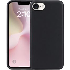 Mobigear Basics iPhone 16e Hülle Flexibles TPU Backcover - Schwarz