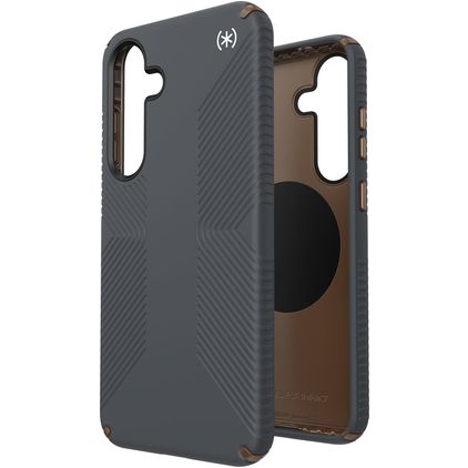 Speck Presidio2 Grip Magnet Samsung Galaxy S25 Plus MagSafe Hülle Hardcase Backcover Stoßfest - Charcoal Grey