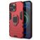 Mobigear Armor Ring iPhone 13 Pro Max Hülle Hardcase Backcover Stoßfest mit Ringhalter - Rot