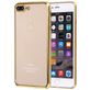 Mobigear Royal iPhone 8 Plus Hülle Flexibles TPU Backcover - Transparent / Gold