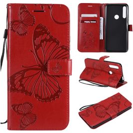 Mobigear Butterfly Huawei P Smart Z Hülle Klapphülle Geldbörse - Rot