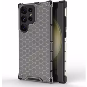 Mobigear Honeycomb Samsung Galaxy S24 Ultra Hülle Hardcase Backcover Stoßfest - Schwarz