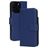 Mobiparts Wallet iPhone 16 Pro MagSafe Hülle Echtes Leder Klapphülle Geldbörse - Blau