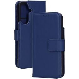 Mobiparts Wallet Samsung Galaxy A37 Hülle Echtes Leder Klapphülle Geldbörse - Blau