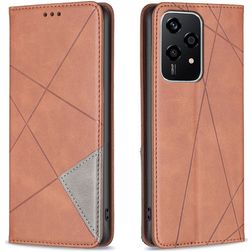 Mobigear Rhombus Slim HONOR 200 Lite Hülle Klapphülle - Braun