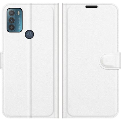 Mobigear Classic Motorola Moto G50 Hülle Klapphülle Geldbörse - Weiß