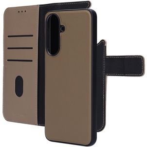 Mobiparts Samsung Galaxy A57 Hülle Echtes Leder Abnehmbare 2in1 Klapphülle Geldbörse - Taupe