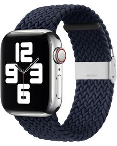 Mobigear Braided Nylon Apple Watch Armband Klappschließe - 42/41/40/38 mm - Charcoal