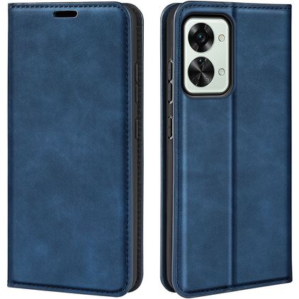 Mobigear Retro Slim OnePlus Nord 2T 5G Hülle Klapphülle Geldbörse - Blau