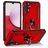 Mobigear Armor Ring Samsung Galaxy A14 Hülle Hardcase Backcover Stoßfest mit Ringhalter - Rot