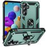Mobigear Armor Ring Samsung Galaxy A35 Hülle Hardcase Backcover Stoßfest mit Ringhalter - Grün