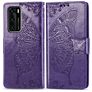 Mobigear Butterfly Huawei P40 Hülle Klapphülle Geldbörse - Lila