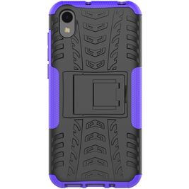 Mobigear Tire HONOR 8S Hülle Hardcase Backcover Stoßfest mit Ständer - Schwarz / Lila