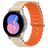 Mobigear Ocean Silikon Smartwatch Armband Dornschließe - 22-mm-Universalanschluss - Orange / Polarstern