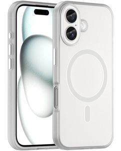 Mobigear Shockproof iPhone 16 MagSafe Hülle Flexibles TPU Backcover - Weiß