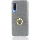 Mobigear Glitter Ring Xiaomi Mi 9 Hülle Flexibles TPU Backcover mit Ringhalter - Schwarz