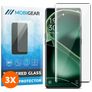 Mobigear Premium OPPO Find X6 Panzerglas Gehärtetes Glas Displayschutz - Hüllenfreundlich - Schwarz (3er Pack)
