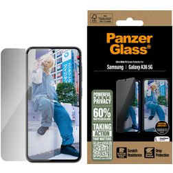 PanzerGlass Ultra-Wide Fit Privacy Samsung Galaxy A36 Gehärtetes Glas Displayschutz Privacy - Hüllenfreundlich - Schwarz