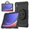 Mobigear RingGuard Samsung Galaxy Tab S10 Ultra Hülle Kunststoff / Silikon Backcover + Stylus-Halter + Schultergurt + Ständer - Schwarz