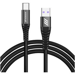 Mobigear Nylon USB-A auf USB-C Kabel 0.4 Meter - Schwarz