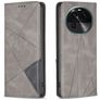 Mobigear Rhombus Slim OPPO Find X6 Hülle Klapphülle - Grau