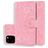 Mobigear Mandala iPhone 11 Klapphülle Portemonnaie - Pink