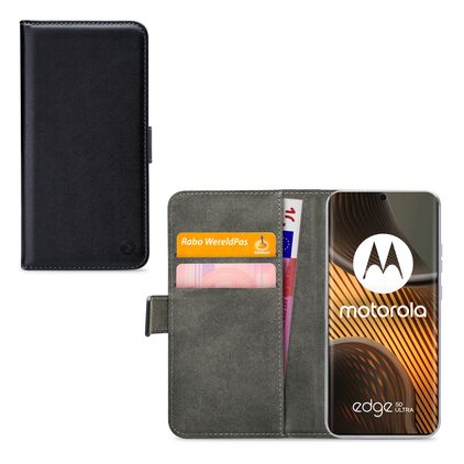 Mobilize Classic Gelly Wallet Motorola Edge 50 Ultra Hülle Klapphülle Geldbörse - Schwarz