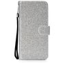 Mobigear Glitter Huawei Y6p Hülle Klapphülle Geldbörse - Silber