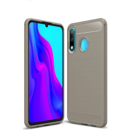 Mobigear Brushed Slim Huawei P30 Lite Hülle Flexibles TPU Backcover - Grau