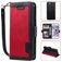 Mobigear Two Tone iPhone SE (2022) Hülle Klapphülle Geldbörse - Schwarz / Rot