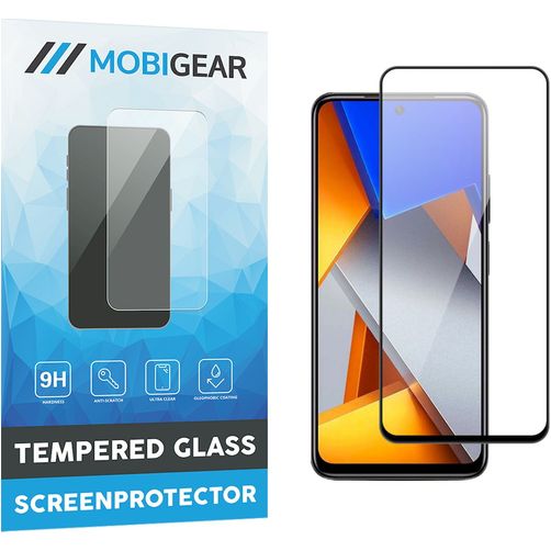 Mobigear Premium POCO M4 Pro 4G Panzerglas Displayschutz - Hüllenfreundlich - Schwarz