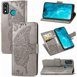 Mobigear Butterfly HONOR 9X Lite Hülle Klapphülle Geldbörse - Grau