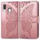Mobigear Butterfly Samsung Galaxy A40 Hülle Klapphülle Geldbörse - Roségold