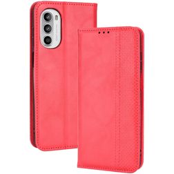 Mobigear Sensation Motorola Moto G82 Hülle Klapphülle Geldbörse - Rot