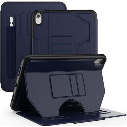 Mobigear Magnetic Folio iPad 11 (2025) Hülle Klapphülle + Stifthalter - Marineblau