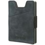 Valenta Card Case Alu + Money Strap Echtleder Kartenetui - 8 Karten - Blau