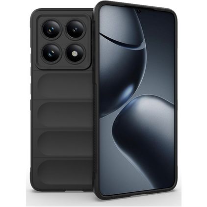 Mobigear Bumpy Xiaomi 14T Pro Hülle Flexibles TPU Backcover - Schwarz