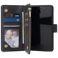 Mobigear Zipper iPhone 12 Hülle Klapphülle Geldbörse - Schwarz