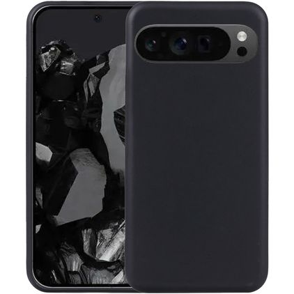 Mobigear Basics Google Pixel 9 Pro Hülle Flexibles TPU Backcover - Schwarz