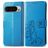 Mobigear Clover Google Pixel 9 Pro XL Hülle Klapphülle Geldbörse - Blau