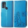 Mobigear Clover TCL 305 Hülle Klapphülle Geldbörse - Blau